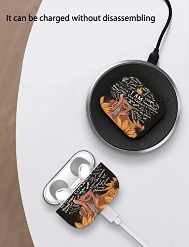 Airpods Pro Case Black Girl, Otopo Cute Air Pods Pro Accessories Protective Hard Case Cover Portable & Shockproof Women With Keychain For Airpods Pro Charging Case (Sunflower African American Women) #TOP4