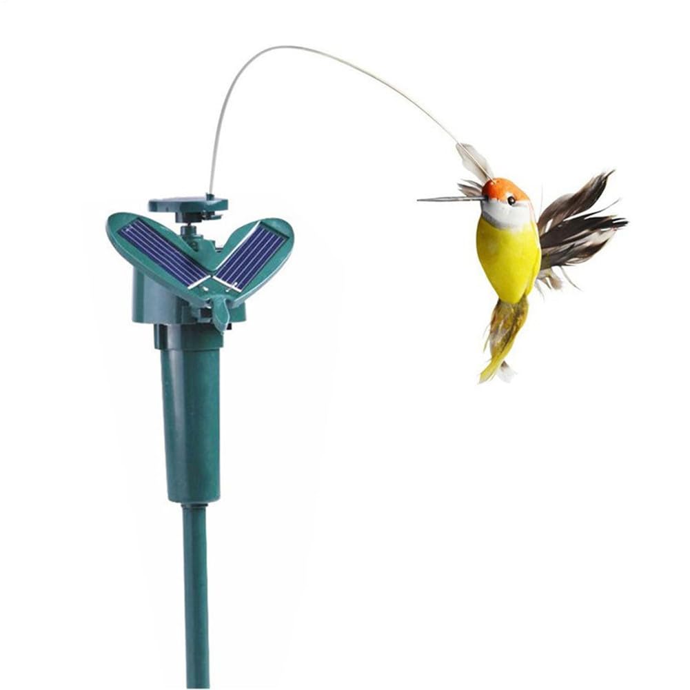 Colibrì svolazzante Solare - Farfalla Galleggiante A Energia Solare | Colibrì volante ad energia solare | Colibrì volante realistico per la decorazione del patio e del giardino