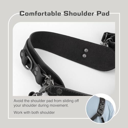 Arnés de cuero para una cámara correa de hombro de piel single camera strap 5