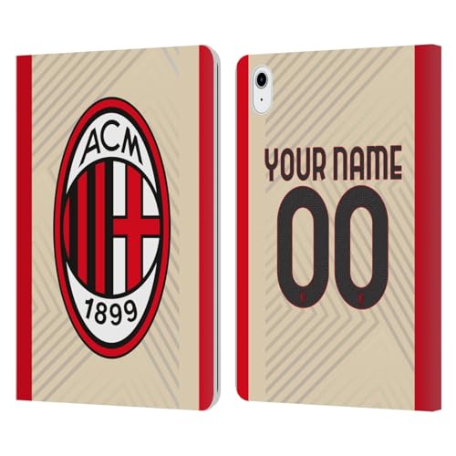 Carcasa de cuero tipo libro AC Milan para iPad Air con acabado premium de alta durabilidad