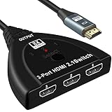 NEWCARE 8K@60Hz HDMI 2.1 Switch, HDMI Switch 4K 120Hz, 3 Port HDMI Switcher Selector Box, Supports VRR 8K@60Hz, 4K@120Hz, 4K@60Hz 48Gbps for PS4/5 Roku Xbox TV Monitor Projector
