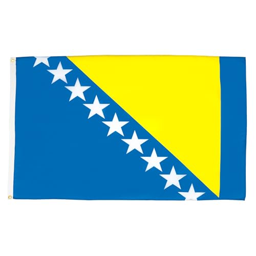 AZ FLAG - Flagge Bosnien Und Herzegowina - 150x90 cm - Bosnische Fahne 100% Polyester mit Messing-Ösen - 110g