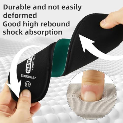 Image of Memory Foam Insoles for Men Comfort Replacement Shoe Inserts for Work Boot,Running Shoes,Hiking Shoes,Sneaker,Cushions Shock Absorbing Inner Soles for Foot Pain Relief,White US13