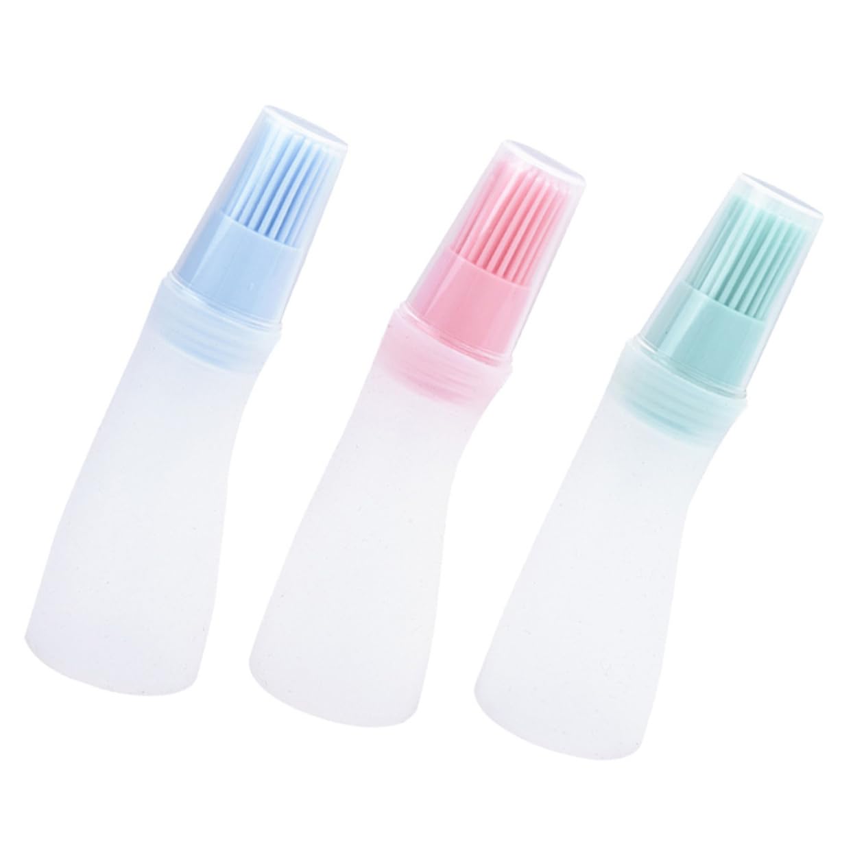 Ciieeo 3pcs Silicone Oil Bottle Brush Food-grade Kitchen Tools for Barbecue and Baking Easy to Dispenser Random Colors