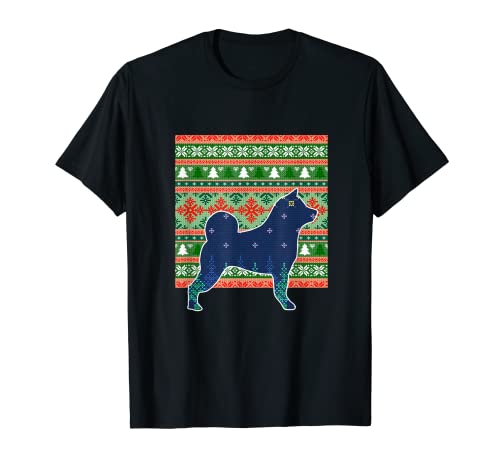 Ugly Christmas Shiba Inu Pyjama de Noël T-Shirt