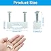 Biaungdo 100 Pcs Cable Wire Clips with Two Steel Nails, 12mm White Cable Clips Nail Management Nail-in Clamps Wall Wire Cable Fasteners for Ethernet Cord, Cable(6mmx2)