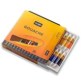 HIMI Gouache Paint Tubes Set, 36 Colors, 12ml, 0.4 US fl oz Tubes,Gouache Paint, Use for Canvas and