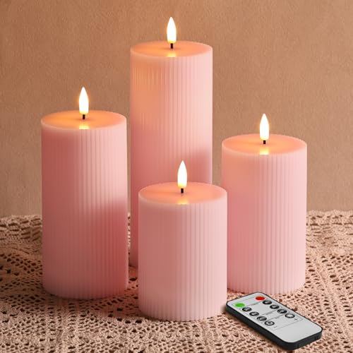 Velas LED de cera de batería de 3 4 5 6 pulgadas con mando a distancia