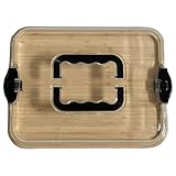 Hintyne Wurstbrett mit Deckel tragbare Wurstbretter aus Holz mit verschließbarem durchsichtigem...