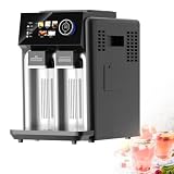 YISHENX Macchina per Il Ghiaccio 3 in 1, Macchina Professionale per Granite, Elevata Capacità Produttiva 15 Kg/24h, Con 5 Modalità Di Erogazione: Latte/Miele/Caffè/Cola/Cocktail(Gun-gray,Knob)