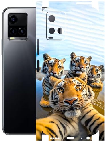 Image of AtOdds - Full Body Back Screen Guard Protector Film - Lamination Wrap Skin Sticker Compatible with VIVO Y33T | Scratchproof Matte Finish (Selfie)
