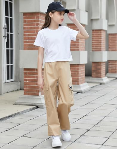 Image of Betusline Girls & Women Basic Summer Short Sleeve Slim Fit T-Shirts Soft Crewneck Crop Y2k Tee Cute Gym Fashion Clothes