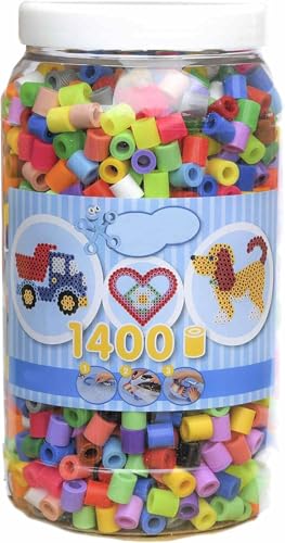 Happy Price Toys Maxi 8544 - Cuentas para planchar (1400 perlas maxi, 22 colores, mezcla de colores pastel y neón 43)