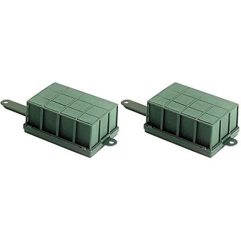 Floral Supply Online - Large Flower Cage Holders with Floral Foam for Fresh Flowers. Includes Flower Guide Booklet. (Pack of 2) Cover