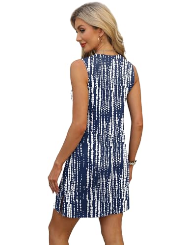 Image of BKRIVE V-Neck Summer Casual Beach Dresses for Women 2026 Vacation Women's Sleeveless Sundress with Split