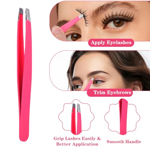 YUXIANLB Lash Applicator Tool Set Eyelash Extension Tweezers 5 Pcs Soft Brush False Eyelashes Applicator for Beginners Professionals DIY Cluster Lashes Kit for Makeup Artists Beauty Enthusiasts
