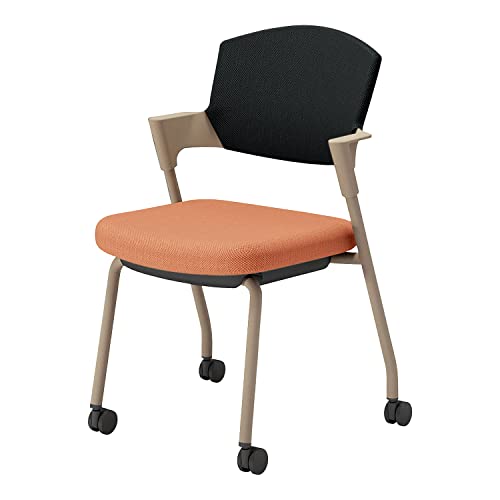 【メーカー配送・設置・組立】コクヨ ミーティングチェア 会議用椅子 プロッティ Protty スタッキング 肘付 カバー交換可能 キャスター 背座クッションタイプ K17-Z22CW-0YE62