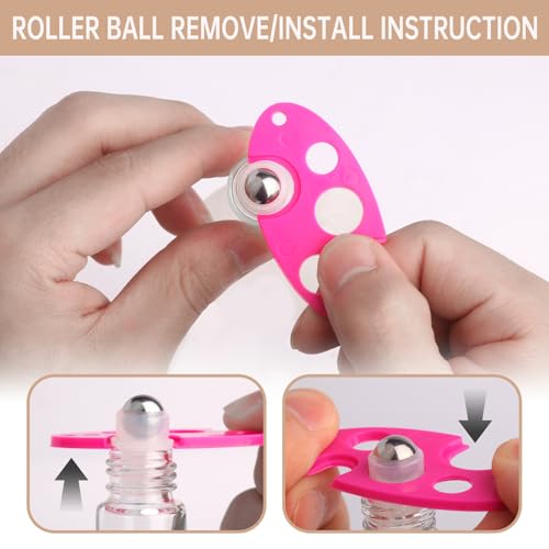 inice 12 Pack Essential Oil Roller Bottles 10ml Clear Glass Bottles Stainless Steel Roll On Ball Metal Cap for Daily Care3