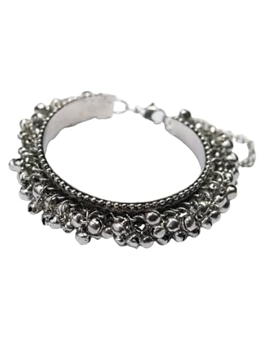 Ozanoo Oxidised Ghungroo Bracelet/Kada For Women's & Girls, Silver #TOP16