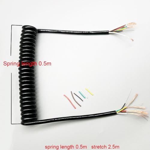 Câble d'extension d'alimentation rétractable 5 conducteurs 2.5m - 7