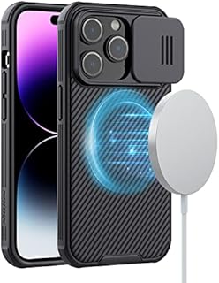 Nillkin Compatible with iPhone 14 Pro Max Case MagSafe, CamShield Pro Magnetic Case with Sliding Camera Protective Cover, Support Wireless Charging Cover for iPhone 14 Pro Max 6.7 inch - Black
