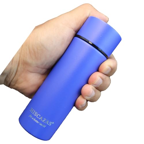 Mini Gourde Isotherme 150 ml – Bouteille Inox 316 Bleu Mat, Double Paroi, Étanche, Réutilisable, Compacte pour Café, Espresso, Bureau, Voyage (Blu)