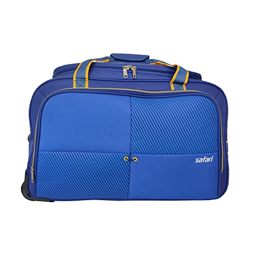 Image of Safari Polyester Trac Superior Rolling Duffle Luggage Set with Wheels - Blue, W-33 CM