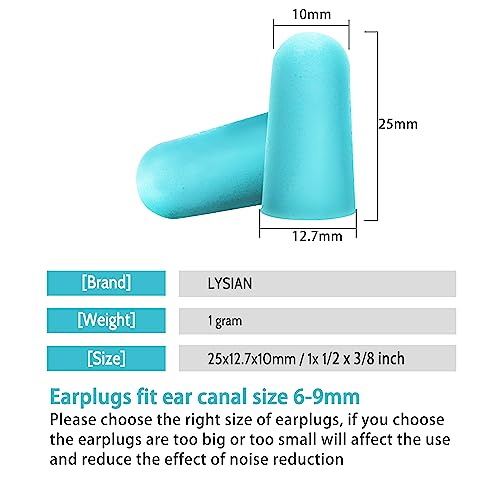 image for LYSIAN Ultra Soft Foam Earplugs Sleep, Noise Cancelling Ear Plugs for 