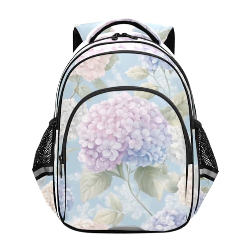 School Backpack for Boys Teen Bookbag Book Bags Pastel Hydrangea Casual Daypack Travel High Middle School Student