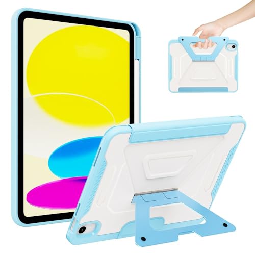 Étui pour iPad 11e génération 2025 bleu clair avec coque silicone antichoc