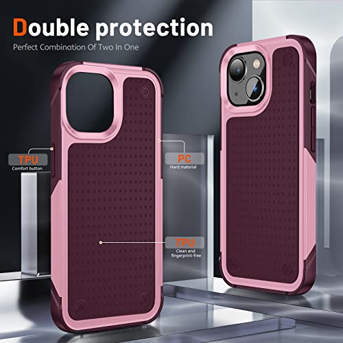 Coque iPhone 15 Plus antichoc double couche avec protection écran en verre