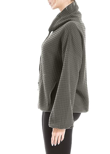 Image of Max Studio womens Max Studio Women's Cowl Neck Long Sleeve Waffle Knit Pullover