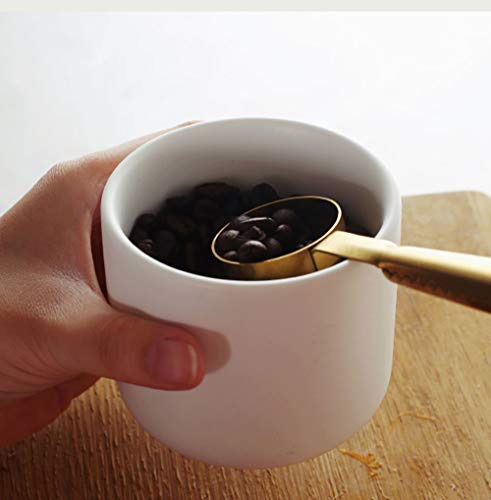 Mozacona Ceramic Pure Color Sugar Bowl Spice Jar Storage Pot With Wooden Lid thumb #5