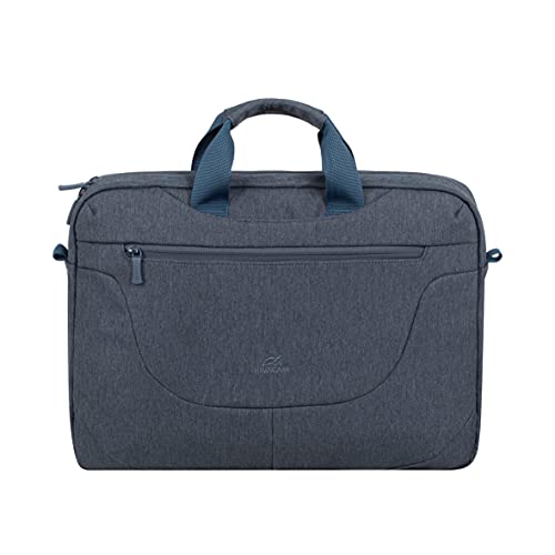 Image of RIVACASE Galapagos Dark Grey Laptop Bag 15.6 Inches Design Durability for both Versatility and Style Briefcase for Macbook Laptop with Smart Organizer, Professional Bag for Business, Work, Travel
