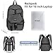 School Backpack College Bookbag for Teen — Student Bagpack for Girls 15.6 Inch Casual Daypack with USB Charger Women Laptop Backpacks Anti Theft Cute Fashion Book Bag Travel Back Pack Black Grey