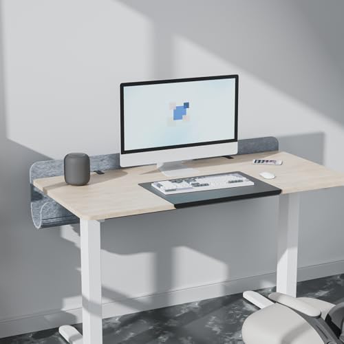 Image of Under Desk Cable Management Tray, 47.2 inch Felt Cord Organizer with No Drill Clamp or Screw Mount, Hidden Wire Management for Power Strips & Cables, Cable Tray Under Desk for Home Office