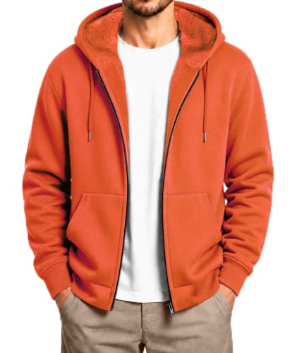 SCODI Hoodies for Men Zip Up Heavyweight Fleece Sweatshirt Thick Jacket M - image 1