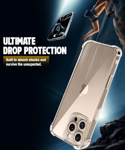 Image of WOW IMAGINE Clear Back Cover Case for iPhone 16 Pro Max | Shockproof Soft TPU Case | Cushioned Edges for Ultimate Protection Back Cover Case - Transparent