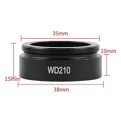 Lente de microscopio WD210 objetivo auxiliar 0.5X para cámara de video industrial 4