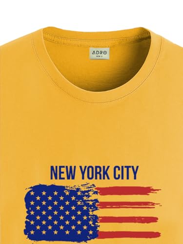 Image of ADRO Men's 100% Cotton Regular Fit T-Shirt