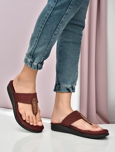 Image of HEALTH FIT EXTRA SOFT Women's Comfortable Memory Foam Doctor Slippers /Flip-Flops|Fashionable Casual & Stylish|Lightweight & Breathable|Outdoor Synthetic Casual Chappals Sandals Ladies & Girls HF23