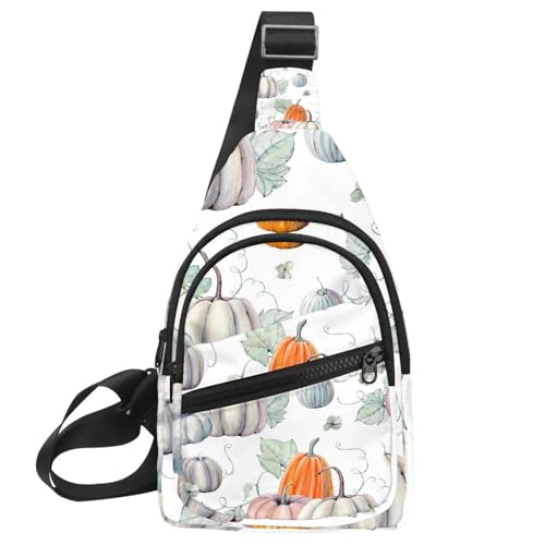Sac de poitrine messager citrouille pour vos balades et voyages, sac à dos à bandoulière créatif