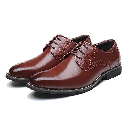 ENWIND Cuero Formal Negocios Oxford Derby Zapatos Brogue Wingtip Retro Vestido Zapatos para Hombres,Marrón,48 EU ENWIND Cuero Formal Negocios Oxford Derby Zapatos Brogue Wingtip Retro Vestido Zapatos para Hombres,Marrón,48 EU