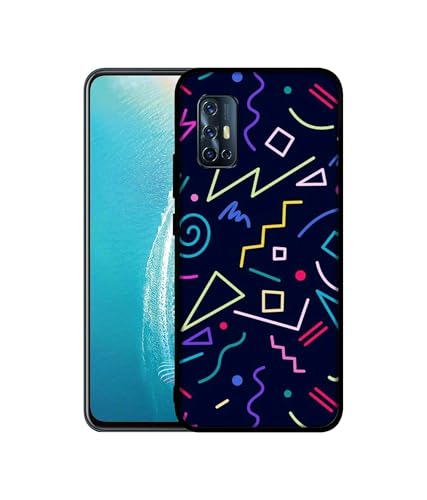 Image of Retro Abstract Design Premium 2D Printed Metal Back Case Cover for Vivo V17 4G / V19 Neo 4G