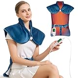 Portable Heating Pad – Heated Weighted Blanket for Neck, Shoulders & Back – Extra Large 25'x37' Full Back Heating Pad – Electric Blanket for Muscle Relaxation & Cramps – Washable with Auto Shut-Off