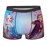 [NEXEAR] アナと雪の女王 メンズボクサーパンツ下着 ストレッチムレ軽減吸汗下着 大サイズローライズ快適フルカバレッジ Xl
