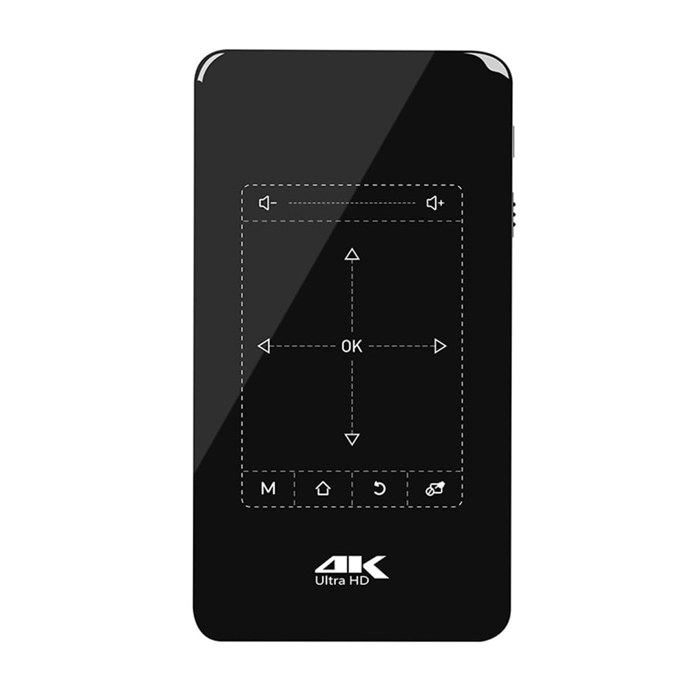 Fangxuee Mini Proyector 3D WiFi Android 4K HD Proyectores Decodificación para Entretenimiento en el Hogar con Control Remoto por Infrarrojos Trípode (UE)