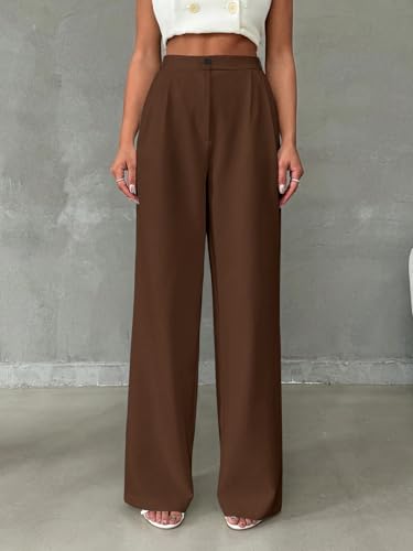 Image of Toochki Trousers for Woman Pants Women's Formal Office Korean | Black Track Pant | Straight | Cotton Spandex Stretchable Trouser | High-Waisted Bottom Wear