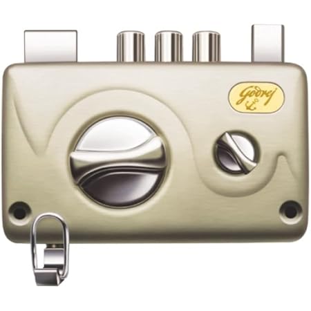 Godrej EXS+ Technology Pentabolt 1CK DB Deadbolt Rim Lock for Main Door ...