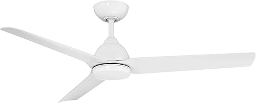 Miniatura 8 de WAC Smart Fans Mocha - Ventilador de techo de 3 aspas para interiores y exteriores, 54 pulgadas, color blanco mate con control remoto, funciona con
